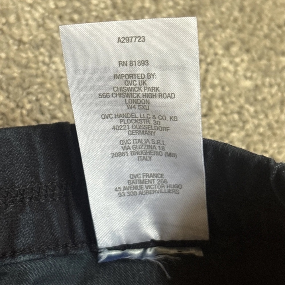 Isaac Mizrahi Live! Reg True Denim Dark Navy Pull On Pattern Trouser Pants 16T - Picture 12 of 15